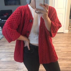 Kilronan Knitwear Aran Merino Wool Cardigan
